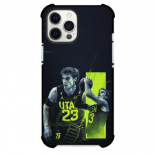 NBA Lauri Markkanen Phone Case For iPhone Samsung Galaxy Pixel OnePlus Vivo Xiaomi Asus Sony Motorola Nokia - Lauri Markkanen Utah Jazz 23 Shooting On Black Graphic Art