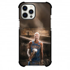 NBA Shai Gilgeous-Alexander Phone Case For iPhone Samsung Galaxy Pixel OnePlus Vivo Xiaomi Asus Sony Motorola Nokia - Oklahoma City Thunder Shai Gilgeous Alexander Holing Trophy Gold and Black Background