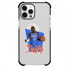 NBA Shai Gilgeous-Alexander Phone Case For iPhone Samsung Galaxy Pixel OnePlus Vivo Xiaomi Asus Sony Motorola Nokia - Shai Gilgeous-Alexander 2 Okc Thunder Holding Basketball Illustration Sticker