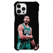 NBA Jayson Tatum Phone Case For iPhone Samsung Galaxy Pixel OnePlus Vivo Xiaomi Asus Sony Motorola Nokia - Jayson Tatum Shout Portrait In Black Background