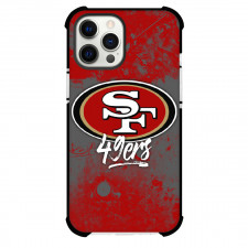 NFL San Francisco 49ers Phone Case For iPhone Samsung Galaxy Pixel OnePlus Vivo Xiaomi Asus Sony Motorola Nokia - 49ers Logo On Red And Ash Background