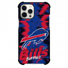 NFL Buffalo Bills Phone Case For iPhone Samsung Galaxy Pixel OnePlus Vivo Xiaomi Asus Sony Motorola Nokia - Bills Logo On Glitch Background