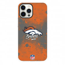 NFL Denver Broncos Phone Case For iPhone Samsung Galaxy Pixel OnePlus Vivo Xiaomi Asus Sony Motorola Nokia - Denver Broncos Logo On Grunge Orange Watercolor Background