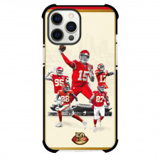 NFL Kansas City Chiefs Phone Case For iPhone Samsung Galaxy Pixel OnePlus Vivo Xiaomi Asus Sony Motorola Nokia - Chiefs Players In Action On Yellow Background