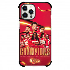 NFL Kansas City Chiefs Phone Case For iPhone Samsung Galaxy Pixel OnePlus Vivo Xiaomi Asus Sony Motorola Nokia - Chiefs Players Portrait With Text AFC West Champions On Red And Gold Background