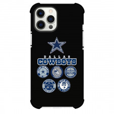 NFL Dallas Cowboys Phone Case For iPhone Samsung Galaxy Pixel OnePlus Vivo Xiaomi Asus Sony Motorola Nokia - Cowboys Different Logos On Black Background