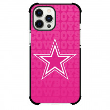 NFL Dallas Cowboys Phone Case For iPhone Samsung Galaxy Pixel OnePlus Vivo Xiaomi Asus Sony Motorola Nokia - Cowboys Logo On Pink Background With Text
