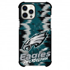 NFL Philadelphia Eagles Phone Case For iPhone Samsung Galaxy Pixel OnePlus Vivo Xiaomi Asus Sony Motorola Nokia - Eagles Logo On Glitch Background