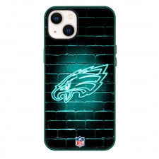 NFL Philadelphia Eagles Phone Case For iPhone Samsung Galaxy Pixel OnePlus Vivo Xiaomi Asus Sony Motorola Nokia - Philadelphia Eagles Neon Logo On Dark Wall Background