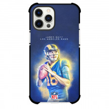 NFL Jared Goff Phone Case For iPhone Samsung Galaxy Pixel OnePlus Vivo Xiaomi Asus Sony Motorola Nokia - Jared Goff Los Angeles Rams Candid Picture On Blue Background