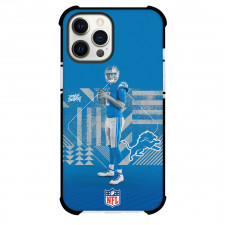 NFL Jared Goff Phone Case For iPhone Samsung Galaxy Pixel OnePlus Vivo Xiaomi Asus Sony Motorola Nokia - Jared Goff Detroit Lions Official Poster Blue Background