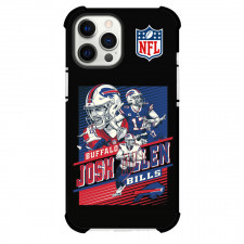 NFL Josh Allen Phone Case For iPhone Samsung Galaxy Pixel OnePlus Vivo Xiaomi Asus Sony Motorola Nokia - Josh Allen 17 Buffalo Bills Illustration Art On Black Background