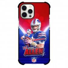NFL Josh Allen Phone Case For iPhone Samsung Galaxy Pixel OnePlus Vivo Xiaomi Asus Sony Motorola Nokia - Josh Allen Buffalo Bills Mafia Portrait On Blue Red Background