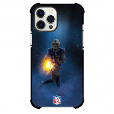 NFL Josh Allen Phone Case For iPhone Samsung Galaxy Pixel OnePlus Vivo Xiaomi Asus Sony Motorola Nokia - Josh Allen Buffalo Bills On Fire Poster