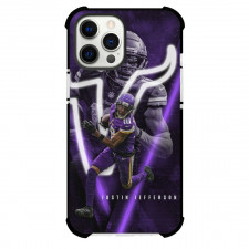 NFL Justin Jefferson Phone Case For iPhone Samsung Galaxy Pixel OnePlus Vivo Xiaomi Asus Sony Motorola Nokia - Justin Jefferson 18 Minnesota Vikings Purple Poster Art