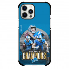 NFL Detroit Lions Phone Case For iPhone Samsung Galaxy Pixel OnePlus Vivo Xiaomi Asus Sony Motorola Nokia - Lions Players With Text NFC North Champions