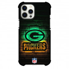 NFL Green Bay Packers Phone Case For iPhone Samsung Galaxy Pixel OnePlus Vivo Xiaomi Asus Sony Motorola Nokia - Green Bay Packers Logo On Neon Wall Background