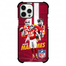 NFL Patrick Mahomes Phone Case For iPhone Samsung Galaxy Pixel OnePlus Vivo Xiaomi Asus Sony Motorola Nokia - Patrick Mahomes Kansas City Chiefs Jumping Ono White Stripe Red Background