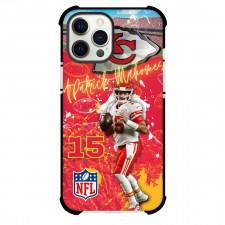NFL Patrick Mahomes Phone Case For iPhone Samsung Galaxy Pixel OnePlus Vivo Xiaomi Asus Sony Motorola Nokia - Patrick Mahomes Kansas City Chiefs Standing on Red Graphic Art