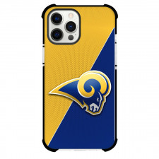 NFL Los Angeles Rams Phone Case For iPhone Samsung Galaxy Pixel OnePlus Vivo Xiaomi Asus Sony Motorola Nokia - Rams Logo On Yellow And Blue Dot Background