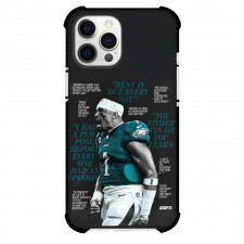 NFL Super Bowl 2025 Jalen Hurts Phone Case For iPhone Samsung Galaxy Pixel OnePlus Vivo Xiaomi Asus Sony Motorola Nokia - Super Bowl 2025 Jalen Hurts Motto Wall On Black Background
