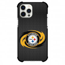NFL Pittsburgh Steelers Phone Case For iPhone Samsung Galaxy Pixel OnePlus Vivo Xiaomi Asus Sony Motorola Nokia - Steelers Logo On Black Honeycomb Background