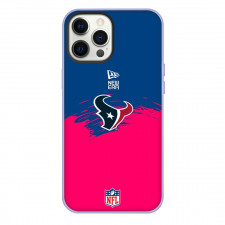NFL Houston Texans Phone Case For iPhone Samsung Galaxy Pixel OnePlus Vivo Xiaomi Asus Sony Motorola Nokia - Houston Texans New Era Logo On Pink Blue Background