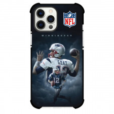 NFL Tom Brady Phone Case For iPhone Samsung Galaxy Pixel OnePlus Vivo Xiaomi Asus Sony Motorola Nokia - Tom Brady 12 Tampa Bay Buccaneers GOAT Poster Couldy Background