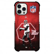 NFL Tom Brady Phone Case For iPhone Samsung Galaxy Pixel OnePlus Vivo Xiaomi Asus Sony Motorola Nokia - Tom Brady 12 Tampa Bay Buccaneers Standing On Red Background
