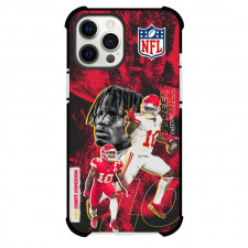 NFL Tyreek Hill Phone Case For iPhone Samsung Galaxy Pixel OnePlus Vivo Xiaomi Asus Sony Motorola Nokia - Tyreek Hill 10 Kansas City Chiefs Side Portrait Grayscale Black Red Background