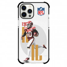 NFL Tyreek Hill Phone Case For iPhone Samsung Galaxy Pixel OnePlus Vivo Xiaomi Asus Sony Motorola Nokia - Tyreek Hill 10 Miami Dolphins Running On Gray Background