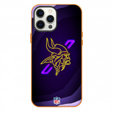 NFL Minnesota Vikings Phone Case For iPhone Samsung Galaxy Pixel OnePlus Vivo Xiaomi Asus Sony Motorola Nokia - Minnesota Vikings Neon Logo On Purple Background