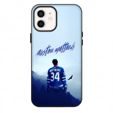 NHL Auston Matthews Phone Case For iPhone Samsung Galaxy Pixel OnePlus Vivo Xiaomi Asus Sony Motorola Nokia - Auston Matthews 34 Toronto Maple Leafs Standing Back Minimal Illustration Art Poster