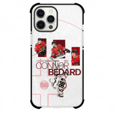 NHL Connor Bedard Phone Case For iPhone Samsung Galaxy Pixel OnePlus Vivo Xiaomi Asus Sony Motorola Nokia - Connor Bedard Chicago Blackhawks Editorial Collage Ice Rink Poster