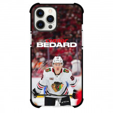 NHL Connor Bedard Phone Case For iPhone Samsung Galaxy Pixel OnePlus Vivo Xiaomi Asus Sony Motorola Nokia - Connor Bedard Chicago Blackhawks White Away Jersey Arena Poster