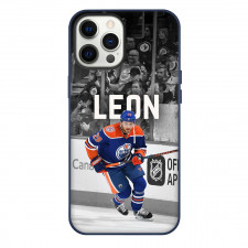 NHL Leon Draisaitl Phone Case For iPhone Samsung Galaxy Pixel OnePlus Vivo Xiaomi Asus Sony Motorola Nokia - Leon Draisaitl Edmonton Oilers Minimal Monochrome Artwork Poster