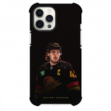 NHL Quinn Hughes Phone Case For iPhone Samsung Galaxy Pixel OnePlus Vivo Xiaomi Asus Sony Motorola Nokia - Quinn Hughes Vancouver Canucks Portrait On Dark Background