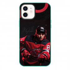 NHL Jack Hughes Phone Case For iPhone Samsung Galaxy Pixel OnePlus Vivo Xiaomi Asus Sony Motorola Nokia - Jack Hughes New Jersey Devils Red Neon Portrait Poster