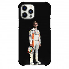 Nascar Phone Case For iPhone Samsung Galaxy Pixel OnePlus Vivo Xiaomi Asus Sony Motorola Nokia - Nascar Daniel Suarez Standing On Black Background