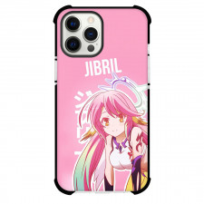No Game No Life Jibril Phone Case For iPhone Samsung Galaxy Pixel OnePlus Vivo Xiaomi Asus Sony Motorola Nokia - Jibril Portrait Illustration Art On Pink Background
