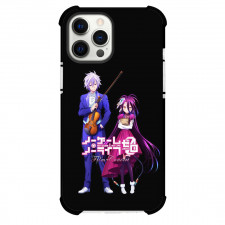 No Game No Life Phone Case For iPhone Samsung Galaxy Pixel OnePlus Vivo Xiaomi Asus Sony Motorola Nokia - Rlku Dola And Schwi Dola Standing On Black Background