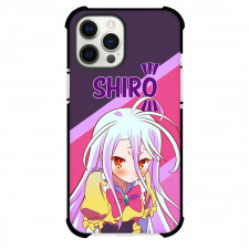No Game No Life Shiro Phone Case For iPhone Samsung Galaxy Pixel OnePlus Vivo Xiaomi Asus Sony Motorola Nokia - Shiro Anime Character Portrait Art on Purple Pink Background