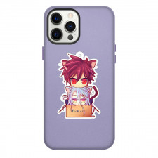 No Game No Life Phone Case For iPhone Samsung Galaxy Pixel OnePlus Vivo Xiaomi Asus Sony Motorola Nokia - Sora And Shiro Anime Art Sticker