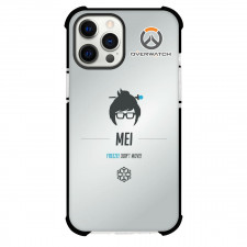 Overwatch Mei Phone Case For iPhone Samsung Galaxy Pixel OnePlus Vivo Xiaomi Asus Sony Motorola Nokia - Mei Symbol Minimalist On Silver Background