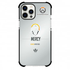 Overwatch Mercy Phone Case For iPhone Samsung Galaxy Pixel OnePlus Vivo Xiaomi Asus Sony Motorola Nokia - Mercy Symbol Minimalist On Silver Background