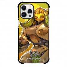 Overwatch Orisa Phone Case For iPhone Samsung Galaxy Pixel OnePlus Vivo Xiaomi Asus Sony Motorola Nokia - Orisa Portrait On Yellow Background