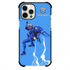 Overwatch Pharah Phone Case For iPhone Samsung Galaxy Pixel OnePlus Vivo Xiaomi Asus Sony Motorola Nokia - Pharah Flying On Blue Background