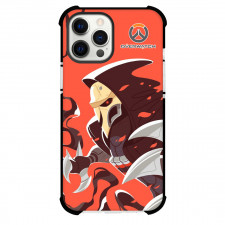 Overwatch Reaper Phone Case For iPhone Samsung Galaxy Pixel OnePlus Vivo Xiaomi Asus Sony Motorola Nokia - Reaper Side Portrait On Red Background