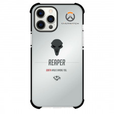 Overwatch Reaper Phone Case For iPhone Samsung Galaxy Pixel OnePlus Vivo Xiaomi Asus Sony Motorola Nokia - Reaper Symbol Minimalist On Silver Background