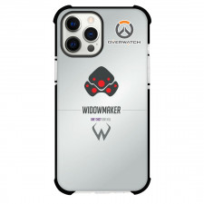 Overwatch Widowmaker Phone Case For iPhone Samsung Galaxy Pixel OnePlus Vivo Xiaomi Asus Sony Motorola Nokia - Widowmaker Symbol Minimalist On Silver Background